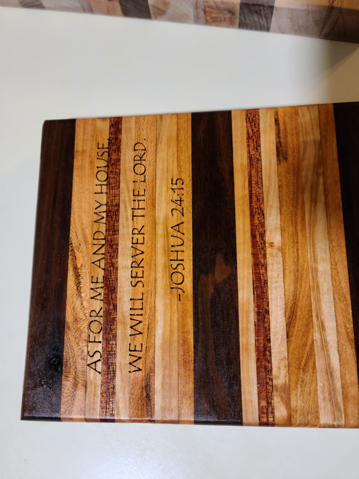 beautify hardwood cutting board, engraved, 12" x 12"
