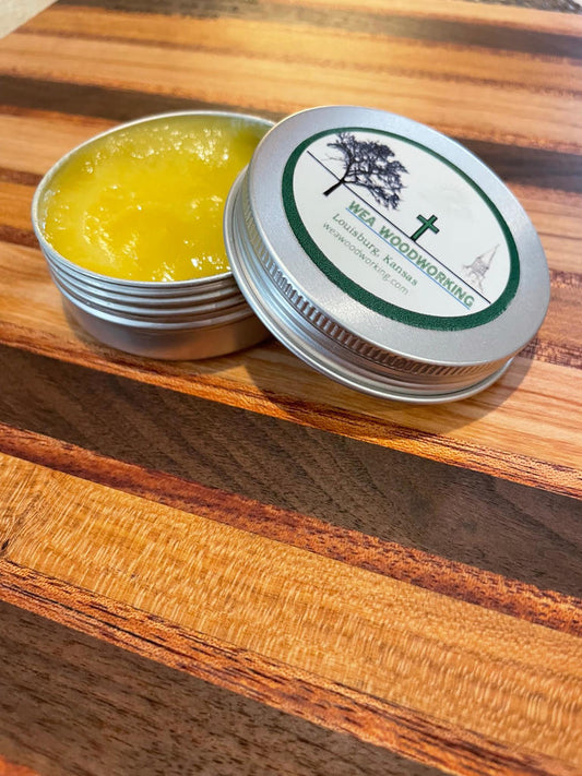 cutting board wax, 2 oz. tin of conditioner for cutting boards